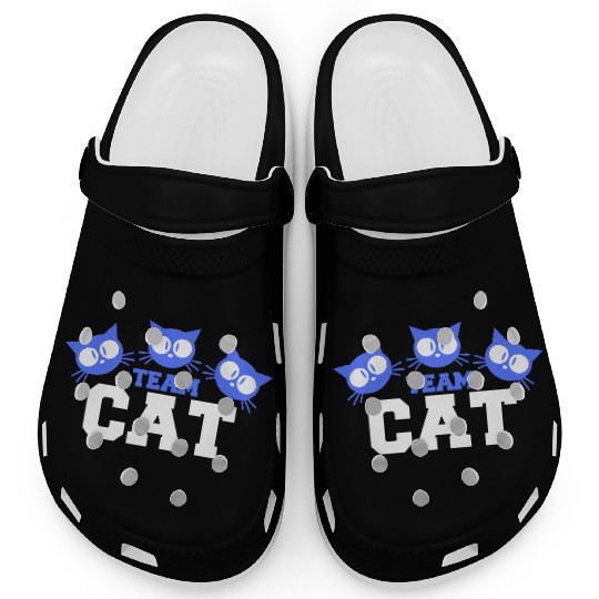 Cat Team 3 Cats Three Friends Crew Family Group Clogs