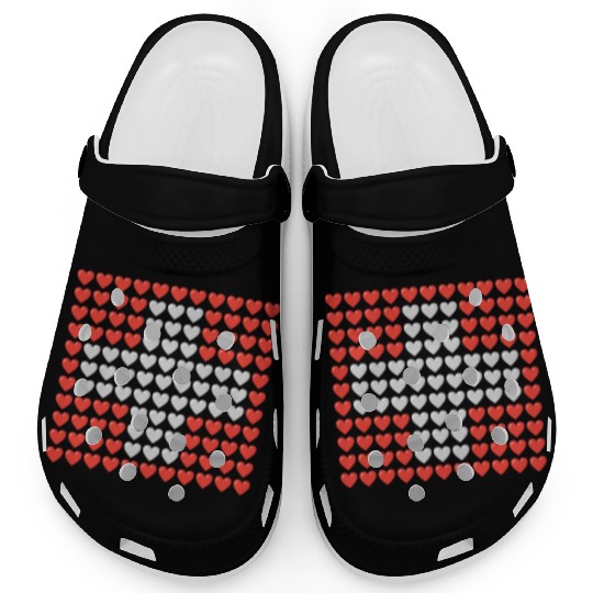 Switzerland HEARTS Flag Clogs