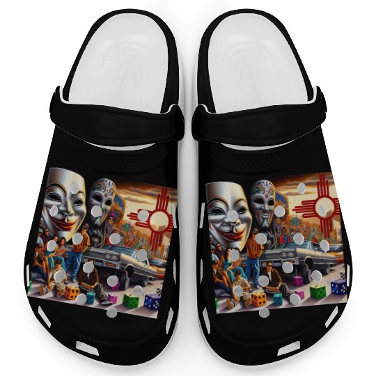 New Mexico Zia Symbol Clogs