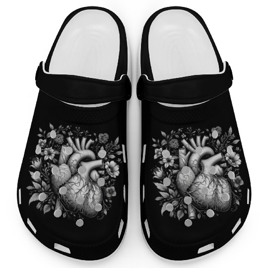 Botanical Heart Artistic Anatomy 2 Clogs