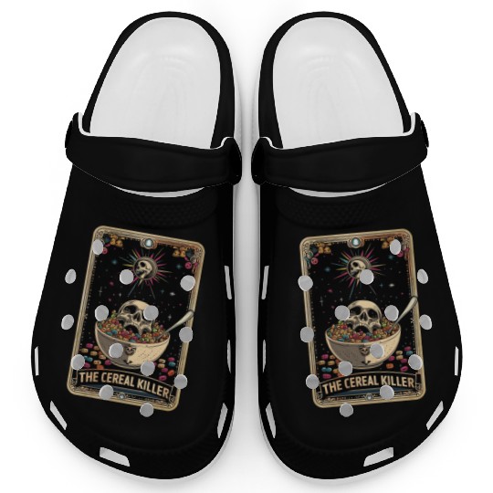 Cereal Killer Tarot Card Horror Movies True Crime Clogs