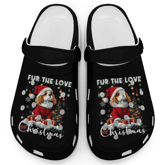 Cavalier King Charles Spaniel Christmas Tree Dog Clogs
