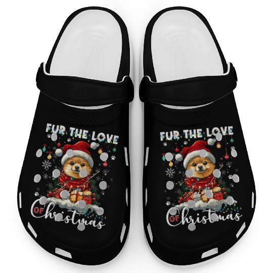 Pomeranian Christmas Tree Decorations Dog Lover Clogs