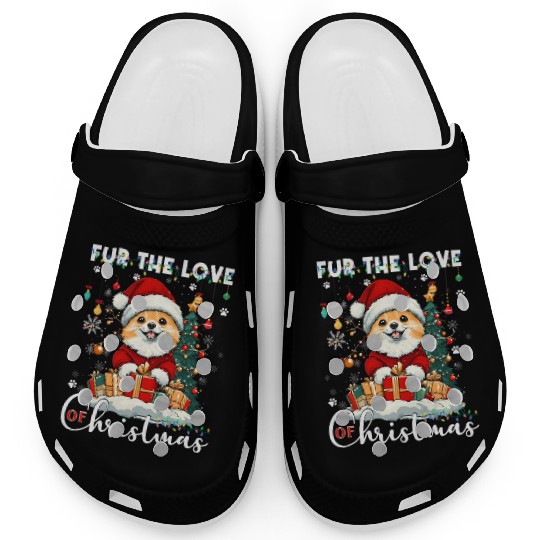 Pomeranian Christmas Tree Decorations Dog Lover Clogs