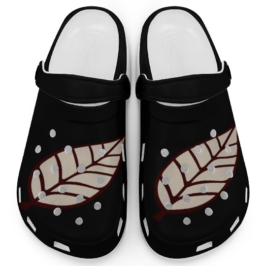 Small Pretty Leaf Brown Autumn Eco Tree Cool Leaf Clogs