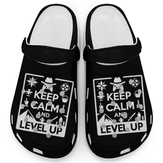 Keep Calm and Level Up Clogs