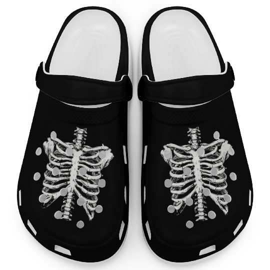 skeleton rib cage spooky halloween Clogs