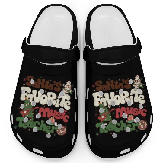 Music Teacher Christmas Clogs Santas Favorite