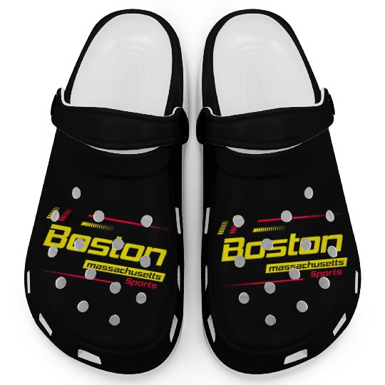 Boston Massachusetts Design Modern Sports Yellow Clogs