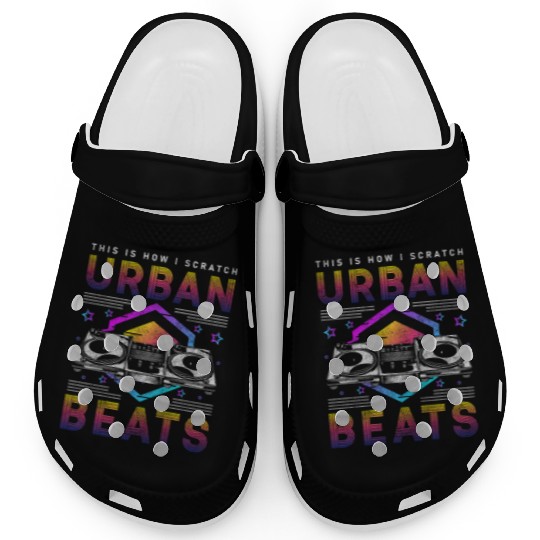 Disc Jockey Melody Crowd Vinyl Clogs