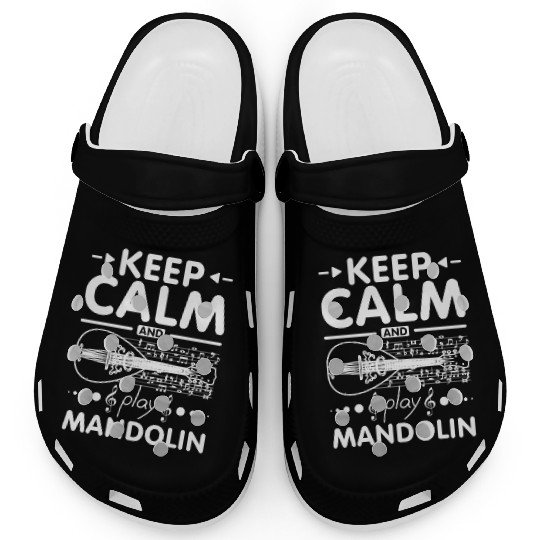Keep calm and play Mandolin Clogs