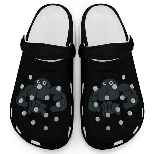 Black Cat Gym Cartoon Clogs
