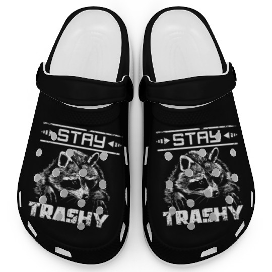 Stay trashy raccoon Clogs