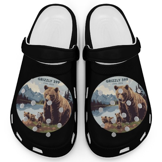Grizzly 399 In Memory of Bear 399 Mama Forever Clogs