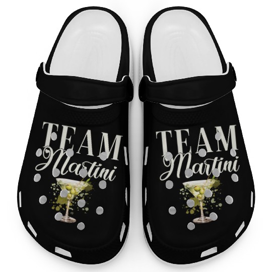 Team Martini Cocktail Bartender Clogs