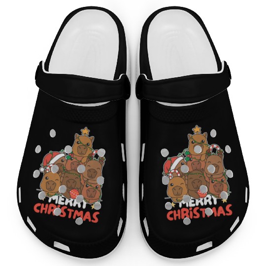 Capybara Christmas Tree Merry Christmas Clogs