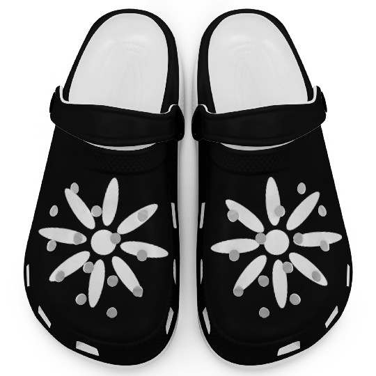 Small Daisy Flower White Decorative Sun Nature Clogs