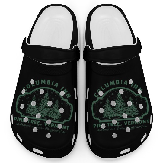 Columbia Inn Pine Tree Vermont White Christmas Clogs