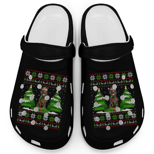 Irish Setter Dog Christmas Tree Lights Clogs