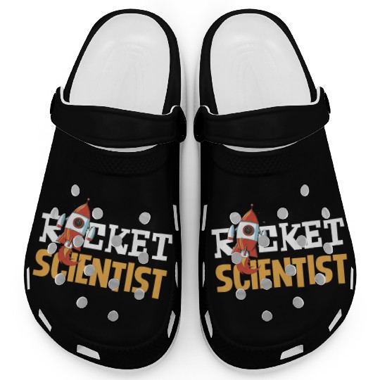 Rocket Scientist Cute Cartoon Rocket Fun Clogs