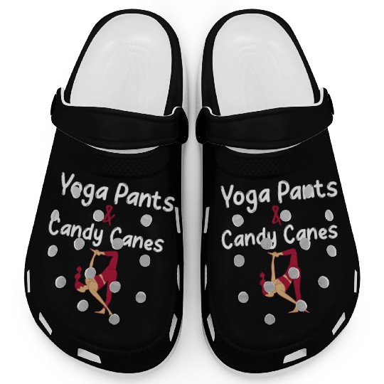 Yoga Pants & Candy Canes Christmas Yoga Clogs