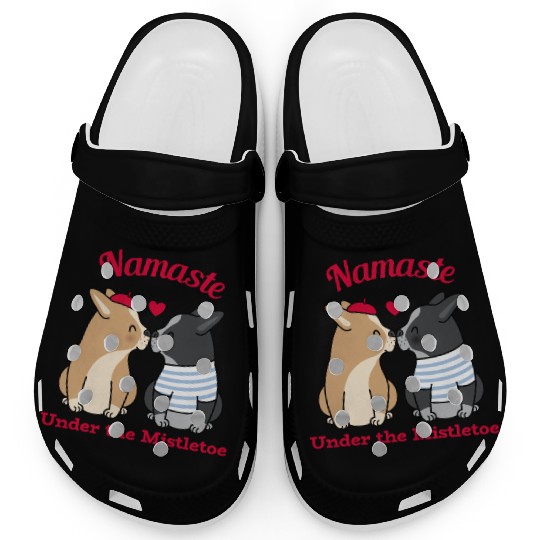 Namaste Under the Mistletoe Christmas Yoga Clogs