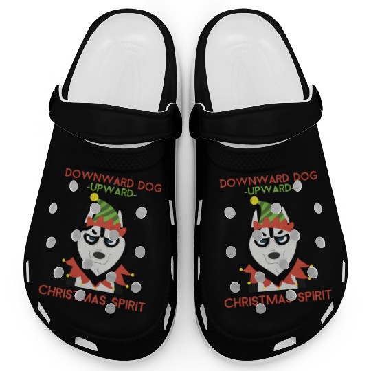 Downward Dog, Upward Christmas Spirit Clogs