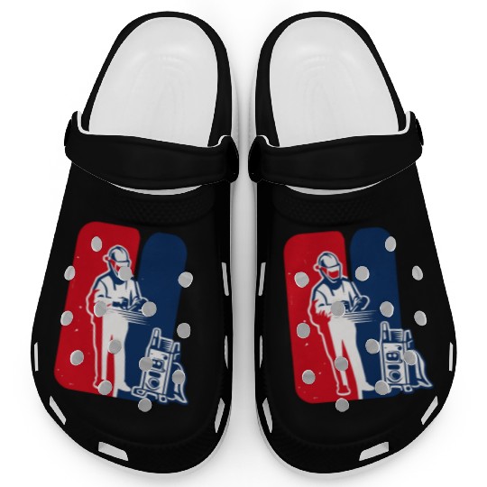 major league welder sticker Iconic Welder Design T Clogs