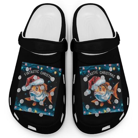 Fintastic Christmas Fish xmas holiday christmass Clogs