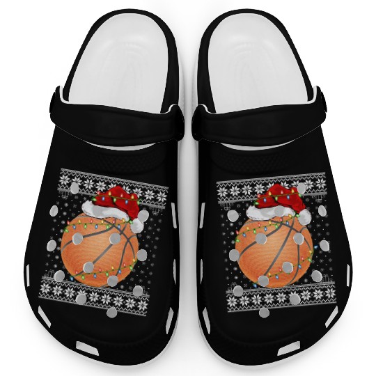 Basketball Player Ugly Christmas Clogs