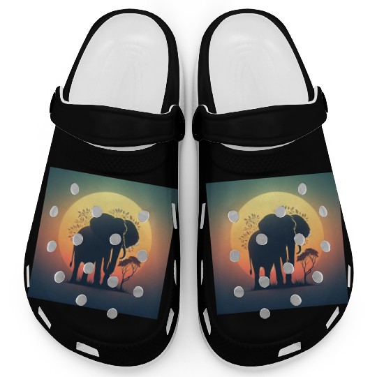 Elephant Graphic Clogs