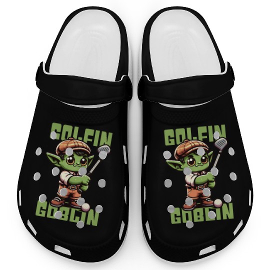 Golfing Goblin Funny Golf Clogs