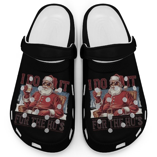 Vintage Faded Christmas Santa Claus Clogs