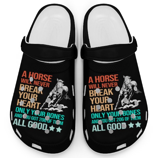 Funny Barrel Racing Cowgirl Horseback Riding Clogs