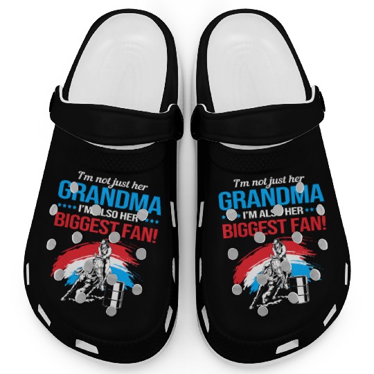 Grandma Biggest Fan Barrel Racing Grandma Clogs