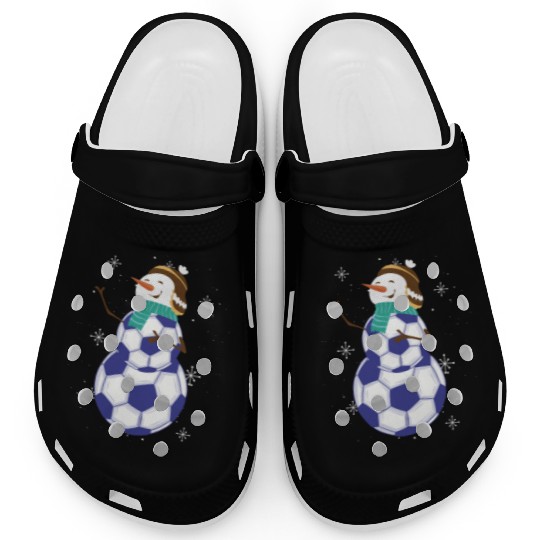 Snowman Soccer Winter Wonderland Fun Clogs