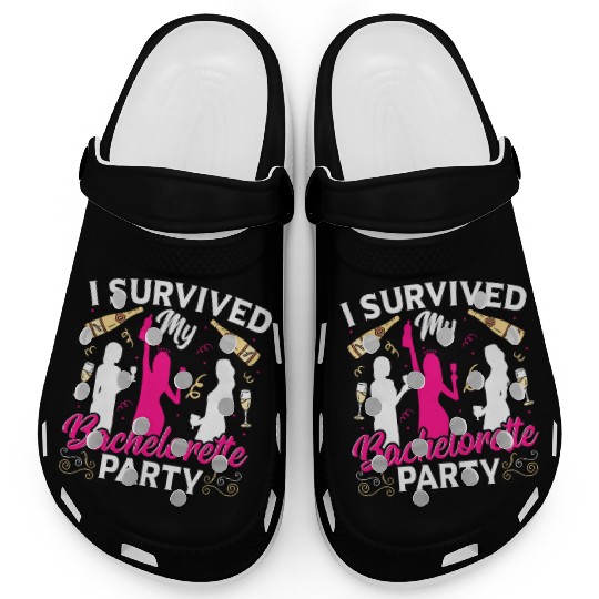 Bridal Party Wedding I Survived My Bachelorette Clogs
