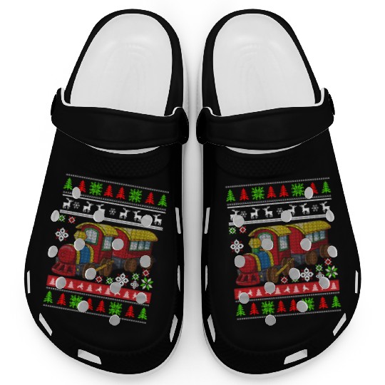 Christmas Kids Train Clogs
