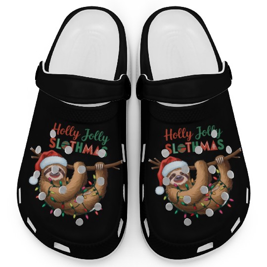 Holly Jolly Slothmas Clogs