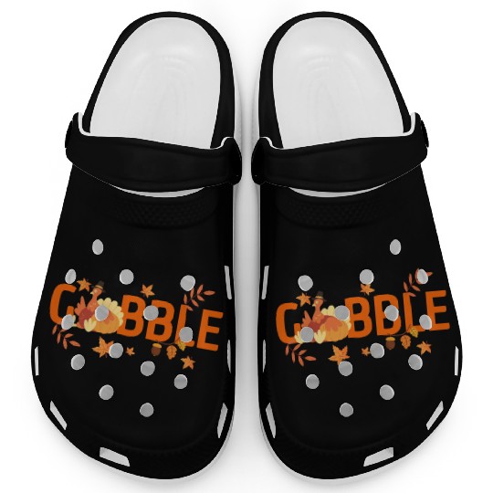 GOBBLE TURKEY PODIATRIST FUNNY THANKSGIVING Clogs