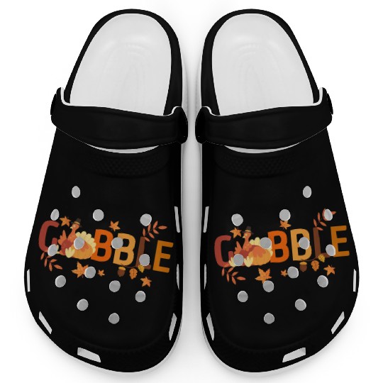 GOBBLE TURKEY PODIATRIST FUNNY THANKSGIVING Clogs