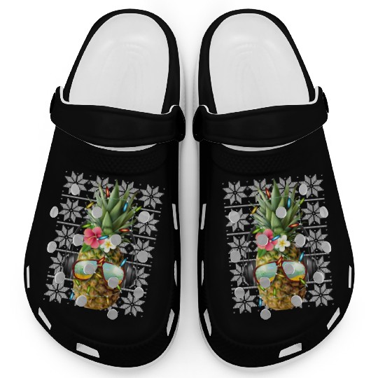 Pineapple Christmas Lights Clogs