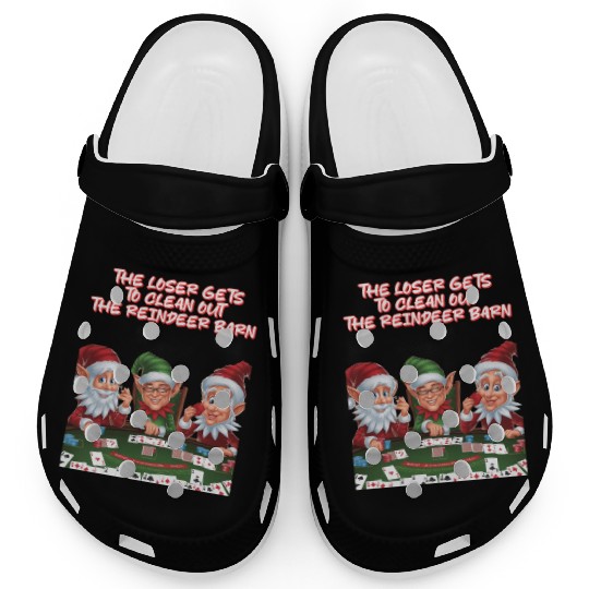 The Loser Gets To Clean Out The Reindeer Barn Clogs