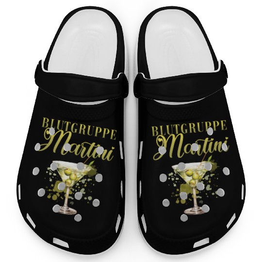 Blutgruppe Martini Cocktail Bartender Clogs