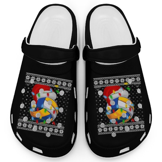 Volleyball Christmas Clogs