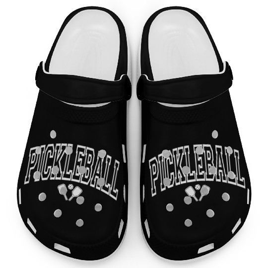 Pickleball Arched Design with Paddles Clogs