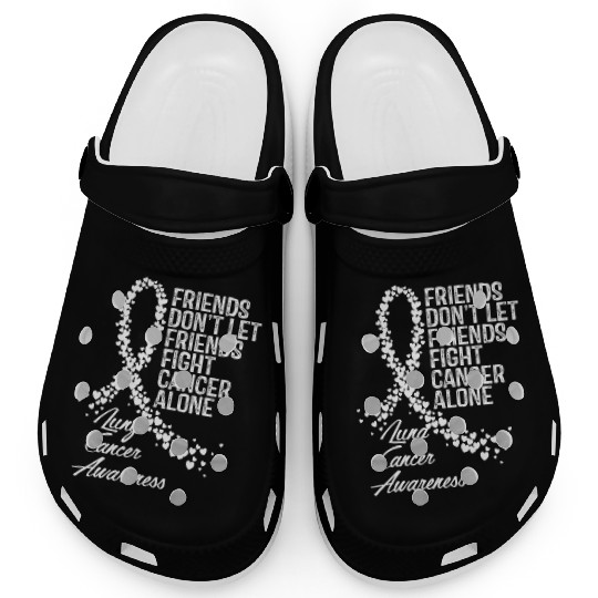 Lung Cancer Awareness Friends Fighter Support Clogs