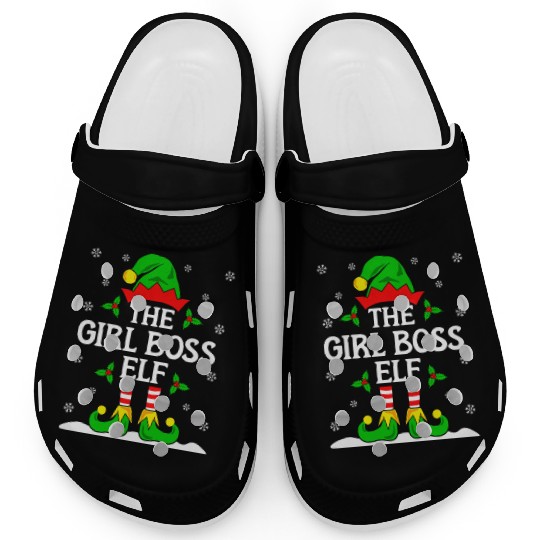 Girl Boss Elf Christmas Clogs