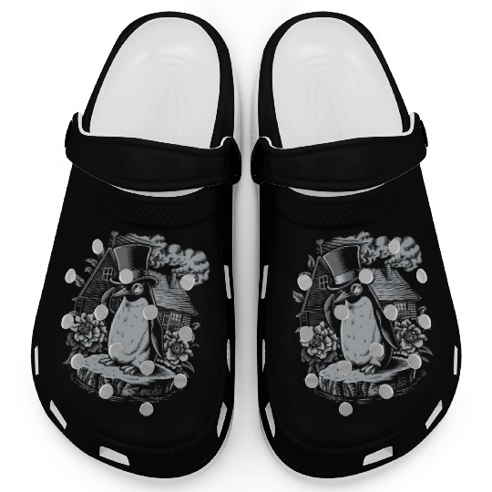 Dark Cottagecore Penguin in Top Hat by House Clogs