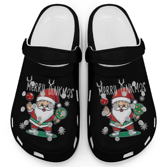 Merry Dinkmas Christmas Pickleball Santa Clogs